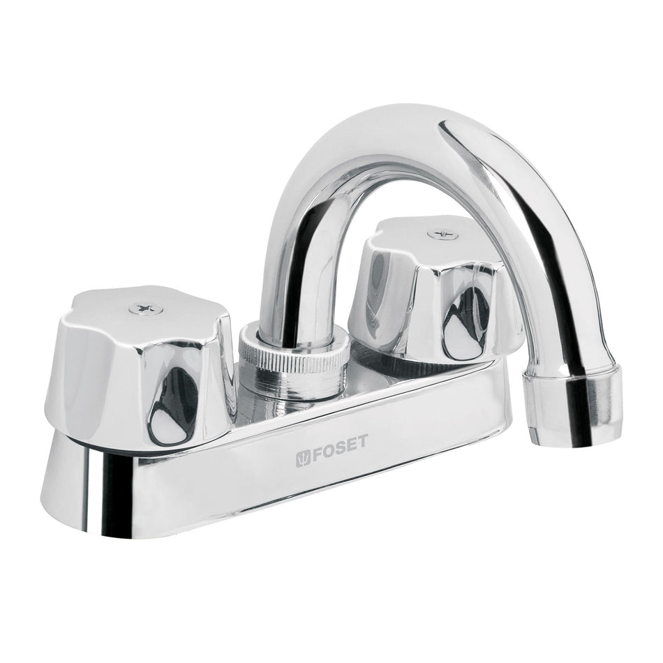 Mezcladora 4' para lavabo, cuello curvo, cartucho cerámico Caja con 2, 49236