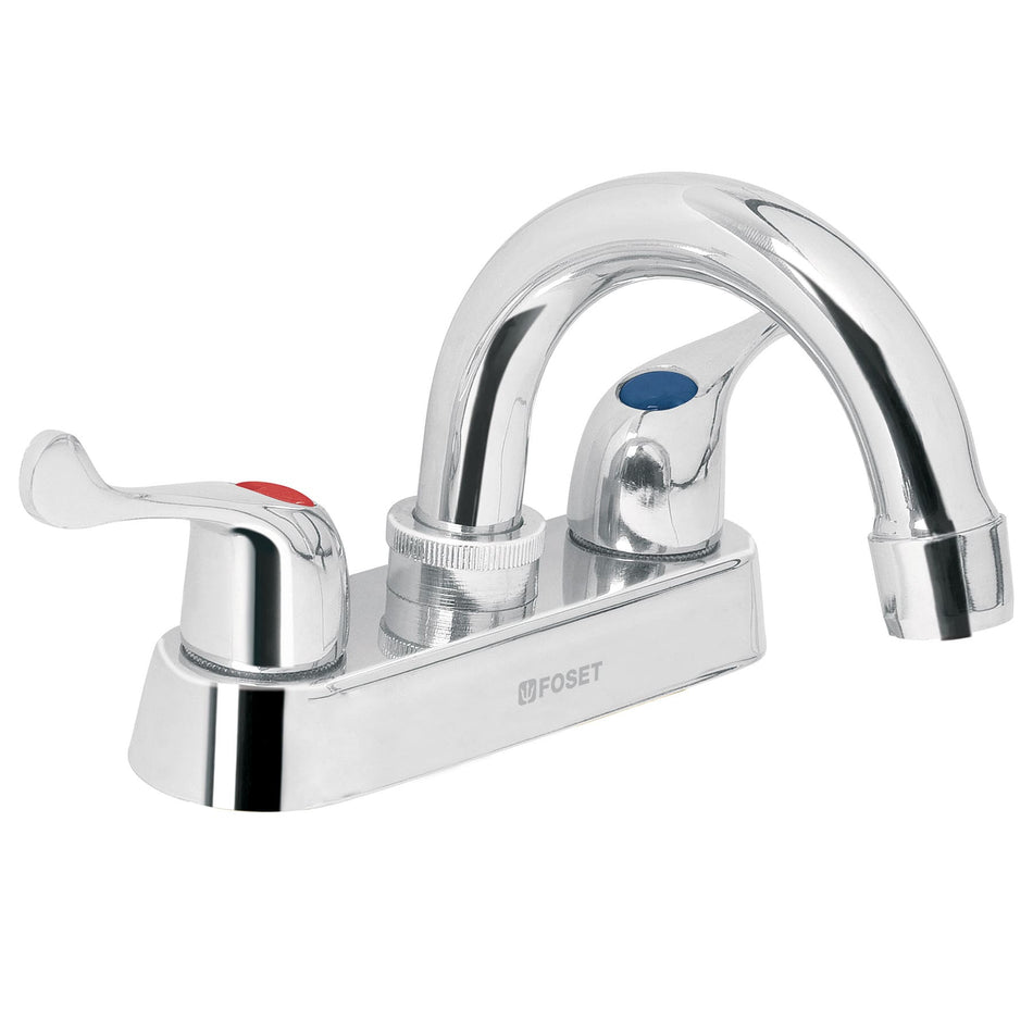 Mezcladora 4' para lavabo, cuello curvo, manerales palanca Caja con 2, 49279