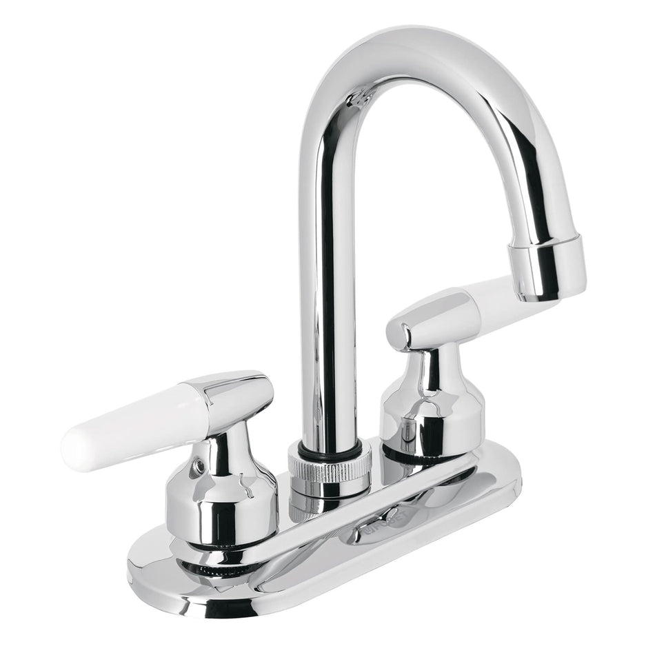 Mezcladora 4' para lavabo, cuello bar, manerales cono Caja con 2, 49213