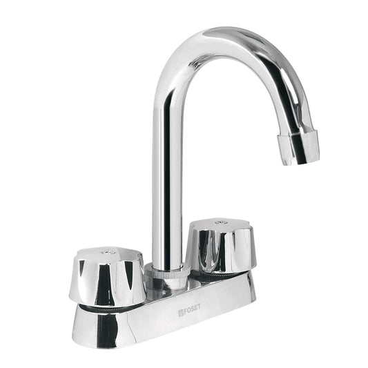 Mezcladora 4' para lavabo, cuello bar, cartucho cerámico Caja con 2, 49275