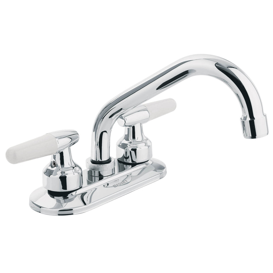 Mezcladora 4' para lavabo, cuello tubular, manerales cono Caja con 2, 47687