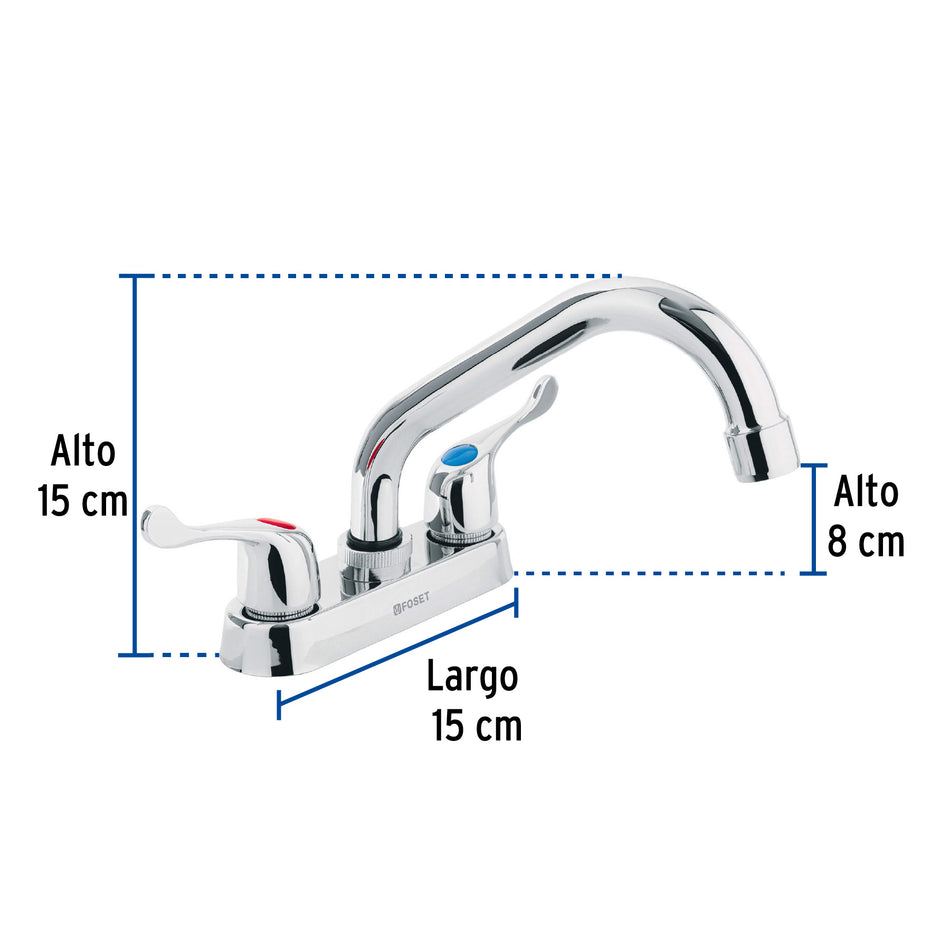 Mezcladora 4' para lavabo, tubular, manerales palanca Caja con 2, 47686