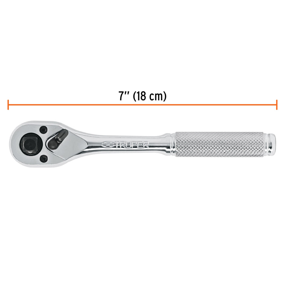 Matraca triple cuadros 1/4', 3/8' y 1/2', Truper Caja con 3, 13649