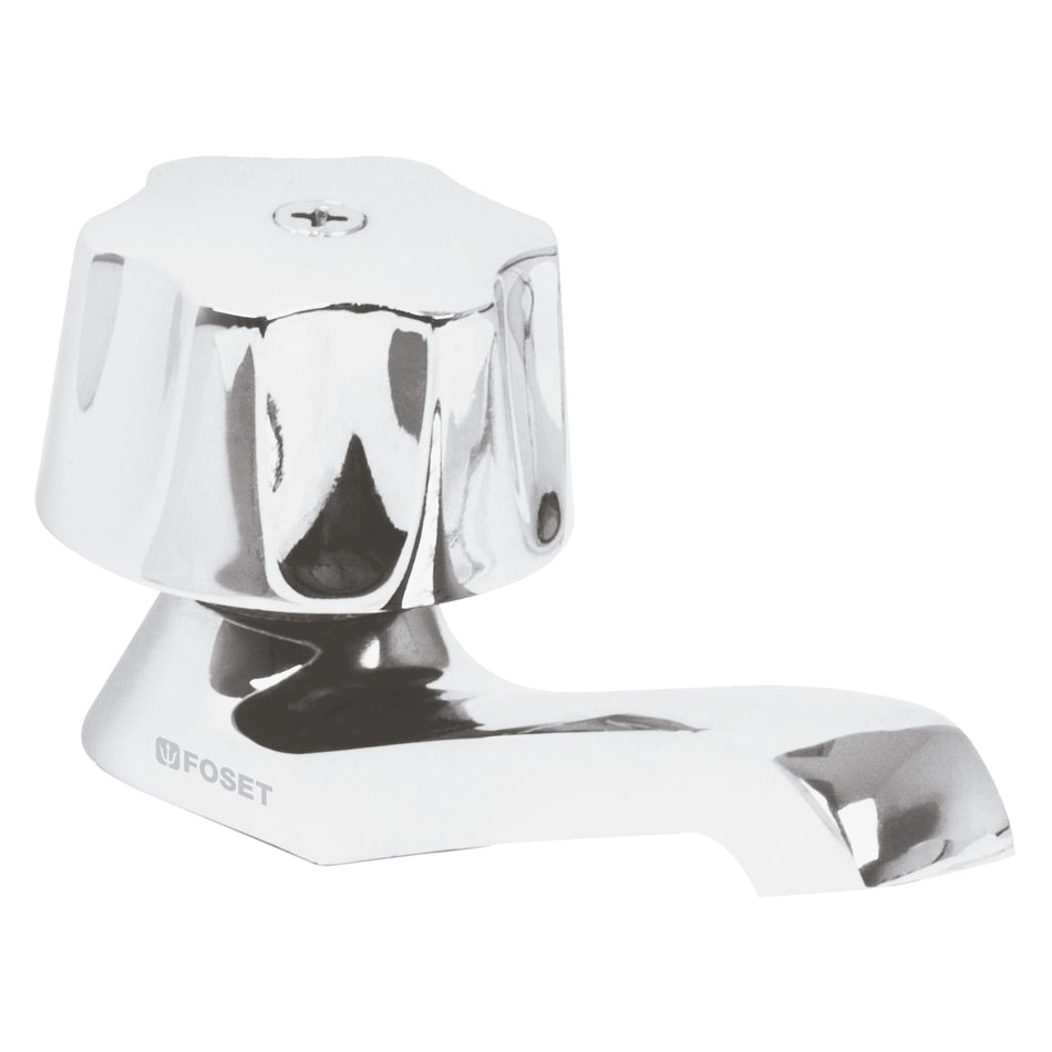 Llave individual para lavabo, maneral metálico, Foset Basic Caja con 2, 49229