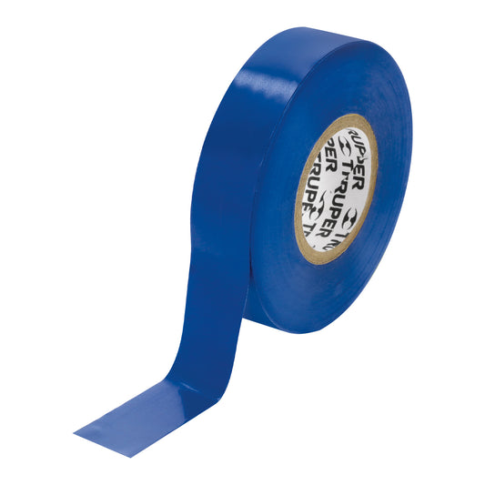 Cinta de aislar de 18 m x 19 mm, azul, Truper Caja con 8, 12505