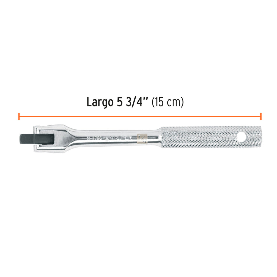 Mango articulado de 5-3/4'x 13 mm para dados cuadro 1/4' Caja con 6, 13909