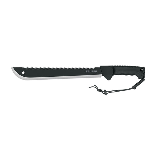 Machete doble filo 14', cacha inyectada, con funda, TRUPER Caja con 3, 103827