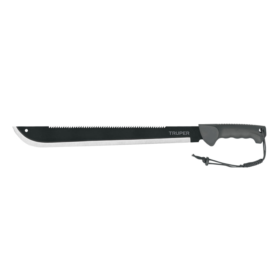 Machete doble filo 18', cacha inyectada, con funda, TRUPER Caja con 3, 13098