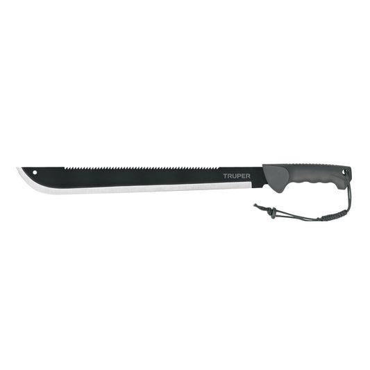 Machete doble filo 18', cacha inyectada, con funda, TRUPER Caja con 3, 13098