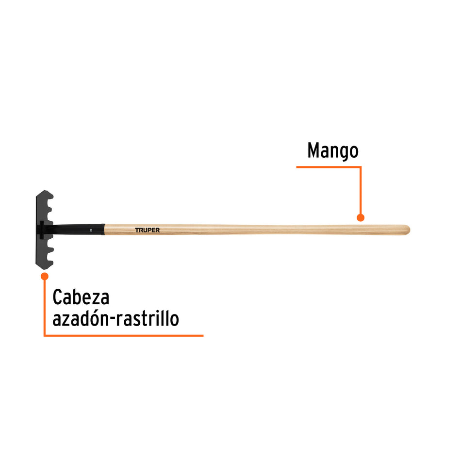 Rastrillo McLeod con mango de madera de 48', TRUPER, 17891