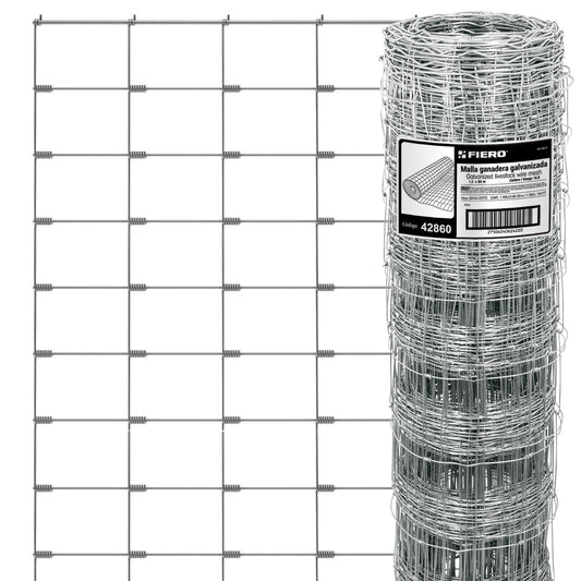 Rollo malla borreguera, 1.2m x 50m acero galvanizado, 26kg, 42860