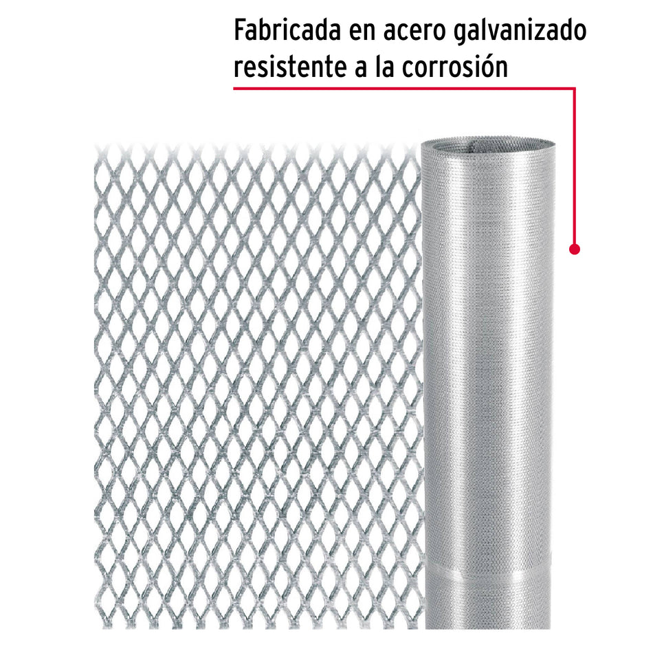 Rollo de 11 m x 0.92 m malla mosquitera de acero galvanizado, 46196
