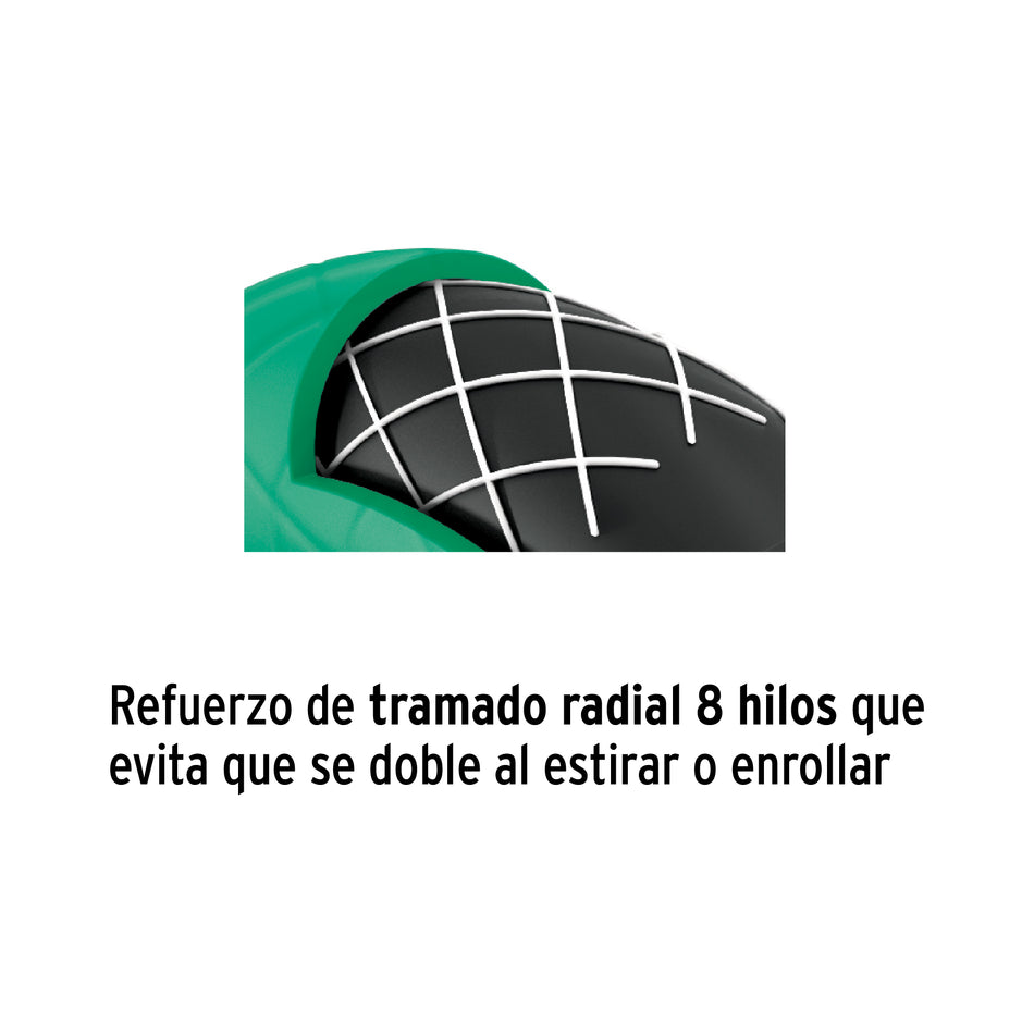 Metro de manguera 1/2' 3 capas en rollo de 100 m, PRETUL Caja con 100, 25035