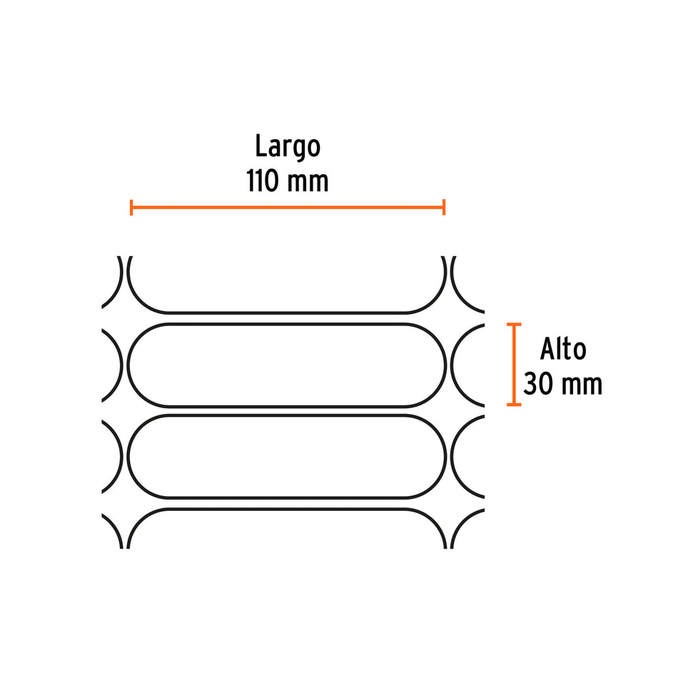 Rollo de 30 m de malla de seguridad, Truper, 15264