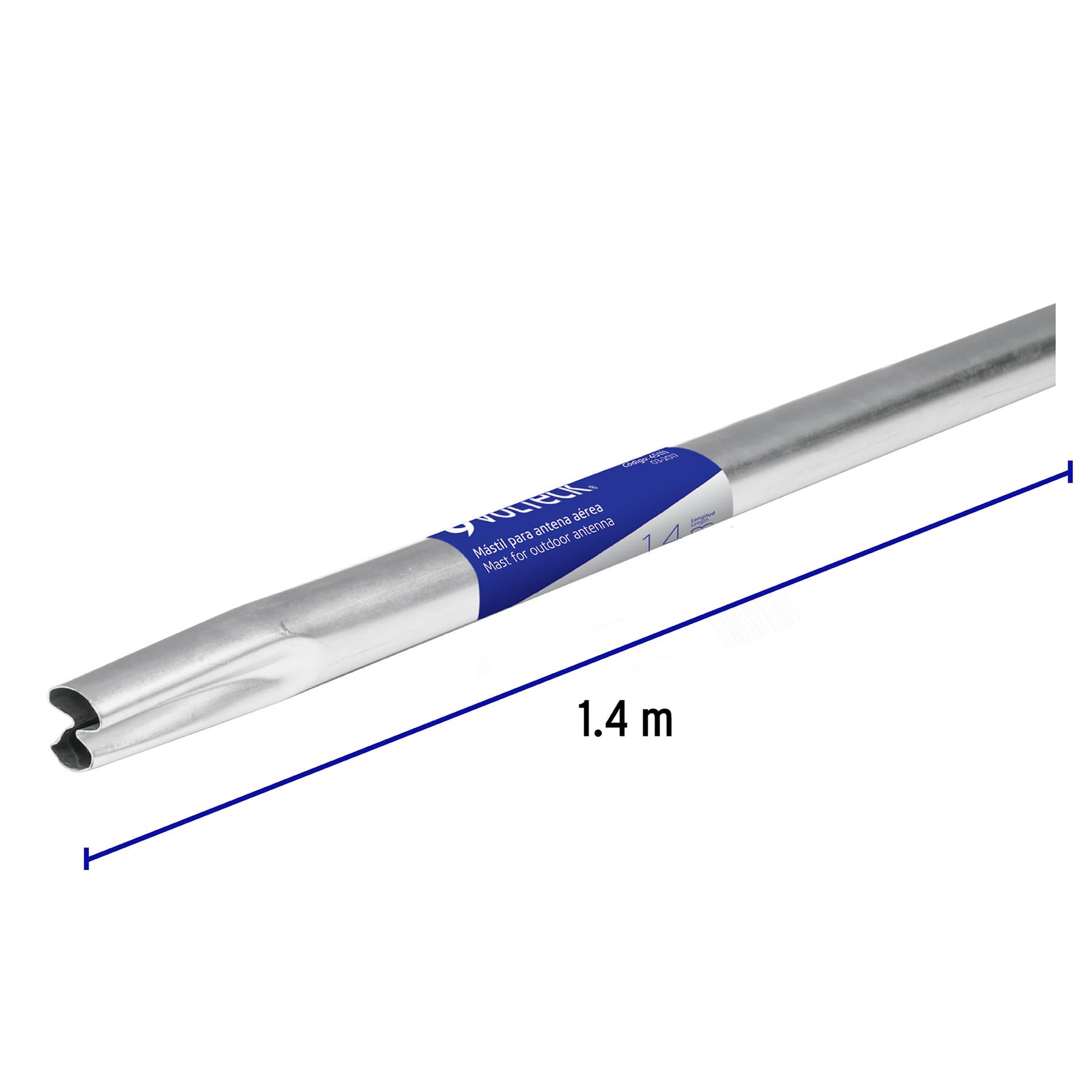 Mástil de 1.4 m para antena aérea, Volteck, 45111