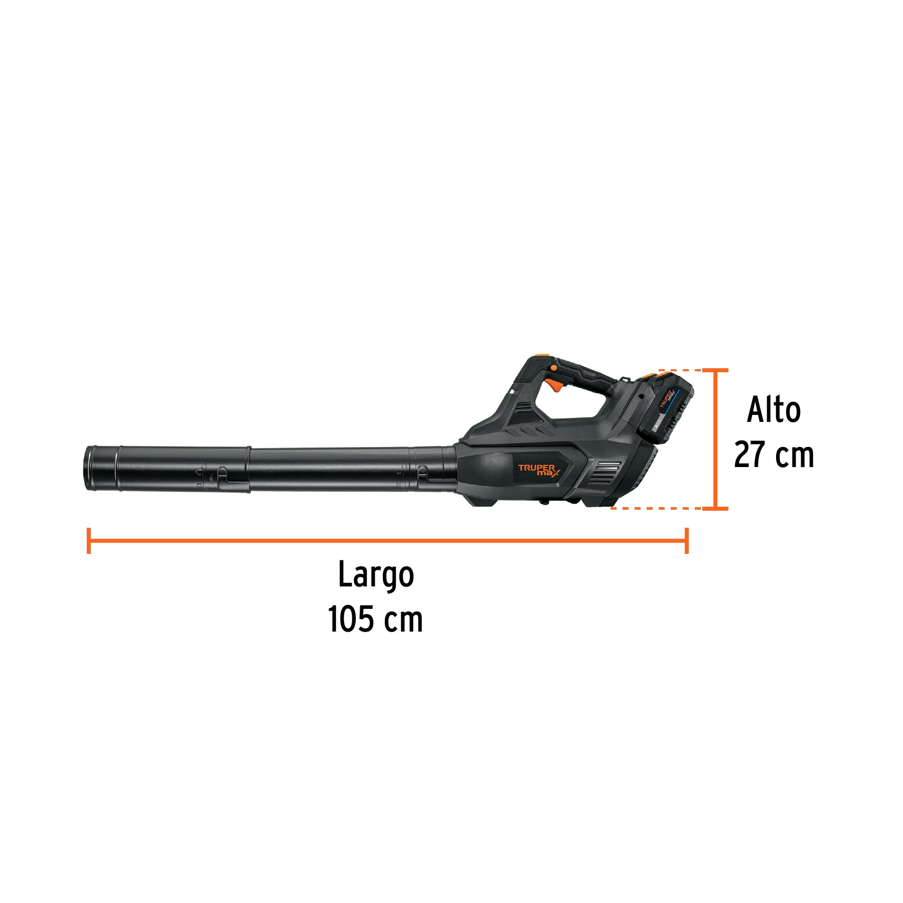 Sopladora inalámbrica 40V, 2 baterías 4Ah, 1 carg. dual, MAX, 102339