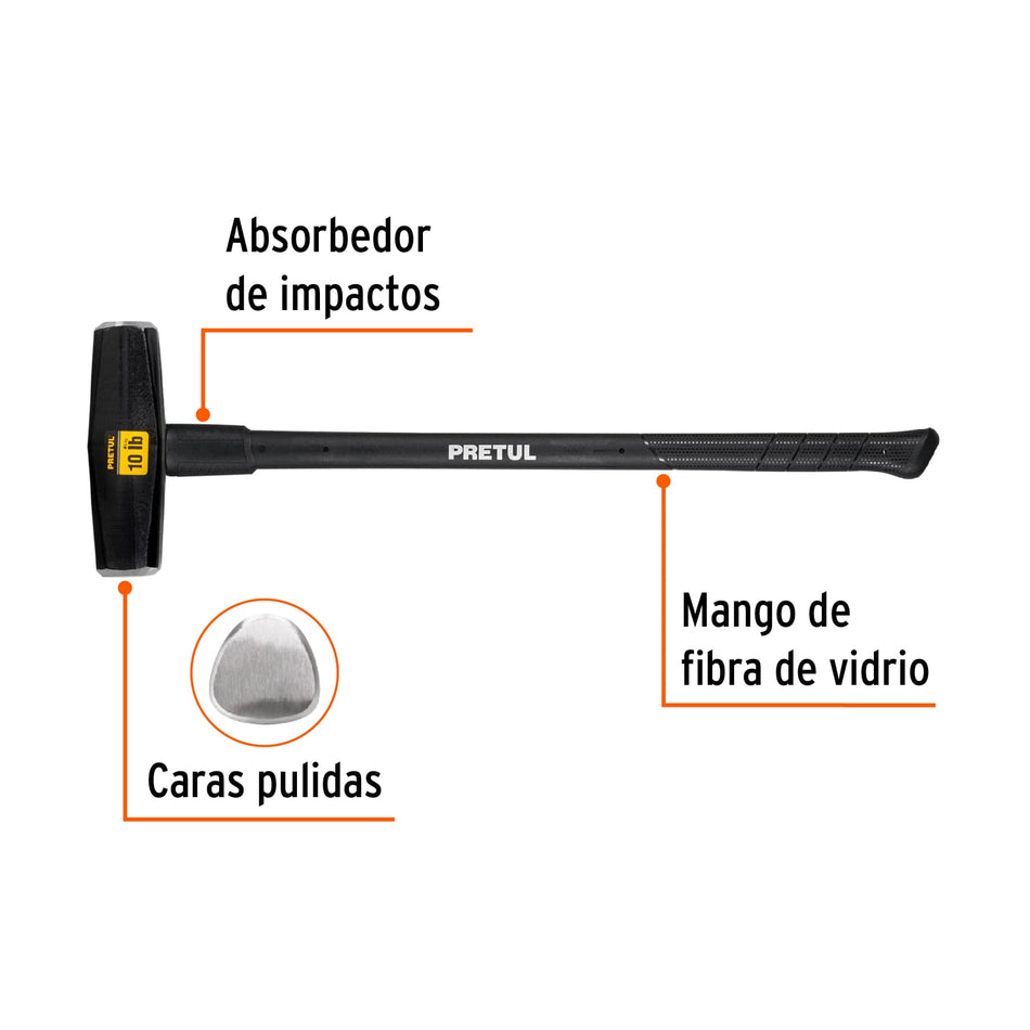 Marro tipo Nevada 10 lbs. mango 36', Pretul Caja con 2, 22206