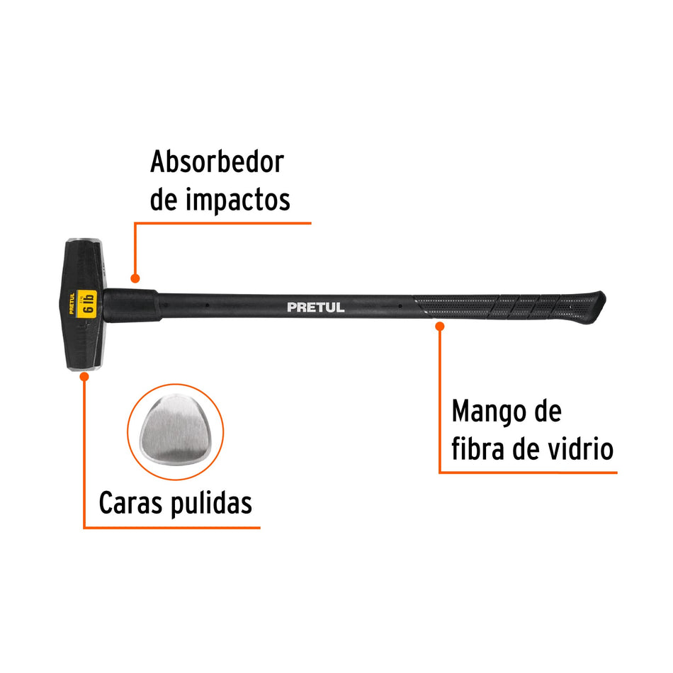 Marro tipo Nevada 6 lbs. mango 36', Pretul Caja con 2, 22203