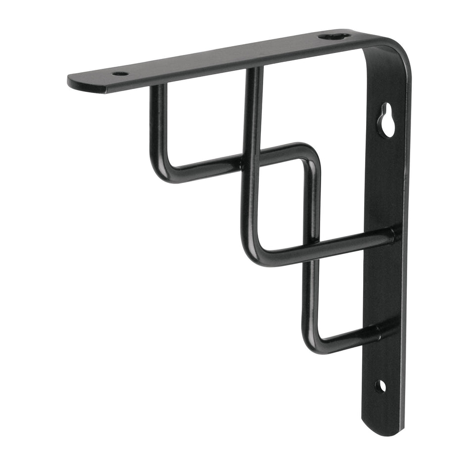 Ménsula reforzada negra 6 x 6' diseño escalera, Fiero Caja con 10, 47702