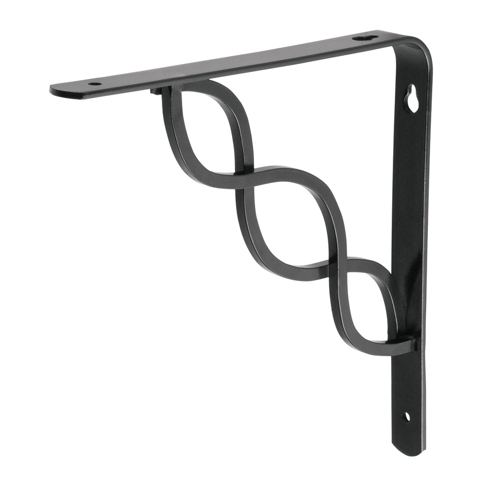 Ménsula reforzada negra 8 x 8' diseño trenza, Fiero Caja con 10, 47701