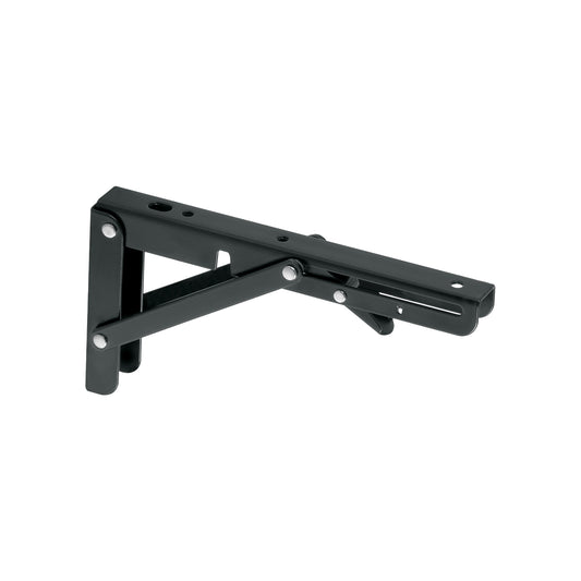 Ménsula plegable de acero negra 4' x 8', FIERO Caja con 8, 49831