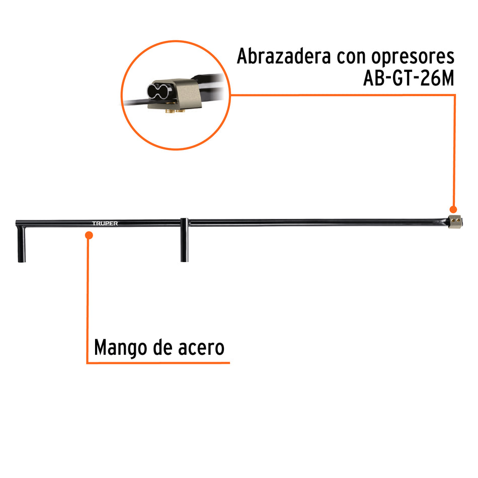 Mango con abrazadera para guadaña, Truper Caja con 2, 15939
