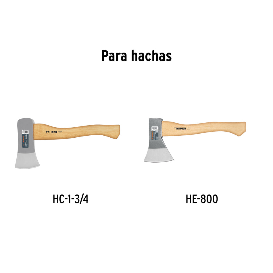Mango hickory 17' para hacha cazadora 1-3/4lb, Truper Caja con 6, 100751