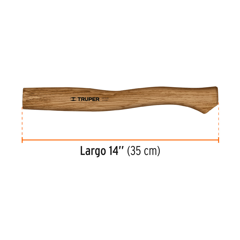 Mango hickory 14' para hacha cazadora 1-1/4 lb, Truper Caja con 6, 15933
