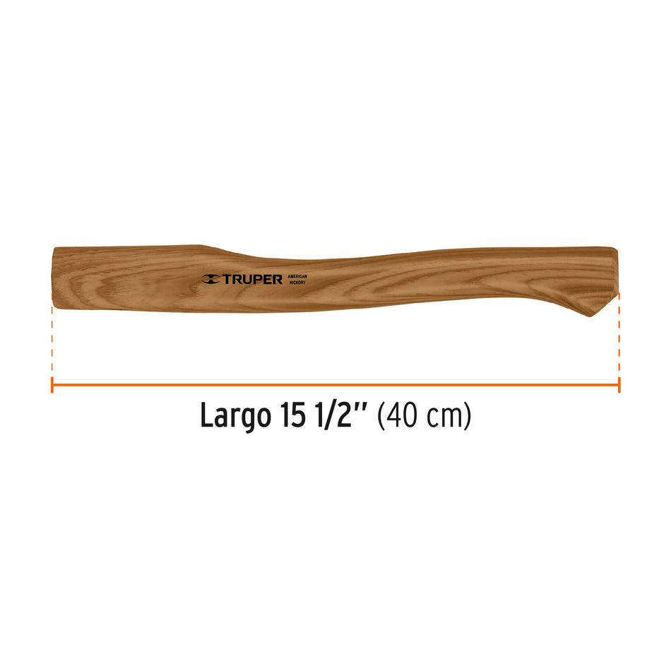 Mango hickory 15' para hacha Europea 800 g, Truper Caja con 6, 100709
