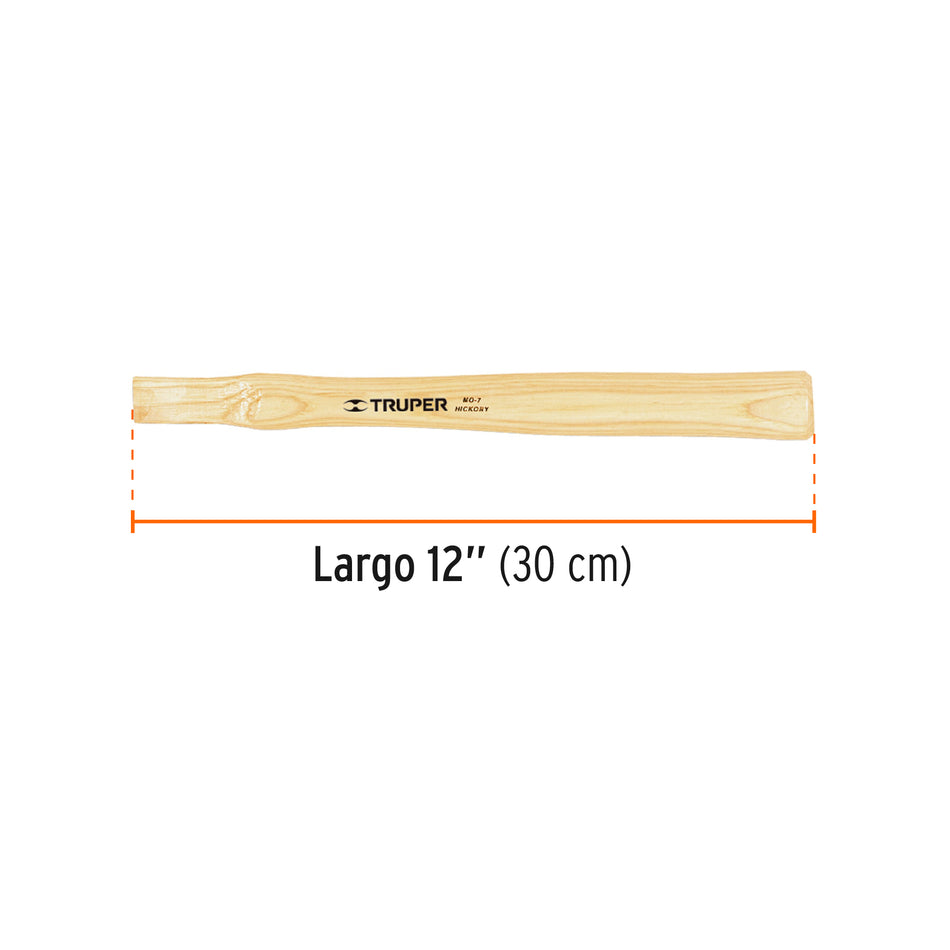 Mango para martillos de uña MO-7, MA-7 y MOR-10, 12', Truper Caja con 12, 15909