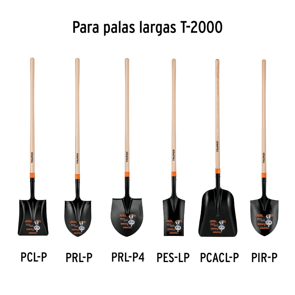 Mango de reposición para pala larga T-2000, 41', Truper Caja con 6, 15903