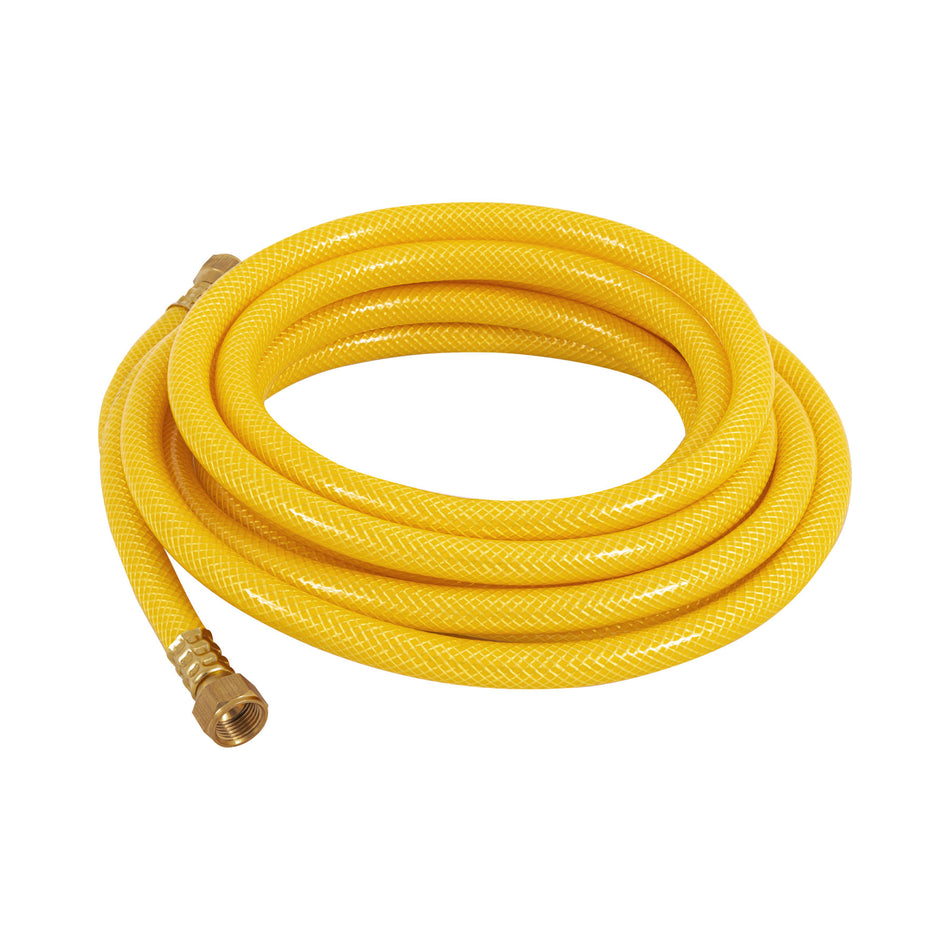 Manguera para gas, PVC amarilla, 3/8'x5 m, c/conexión, Foset Caja con 4, 45014