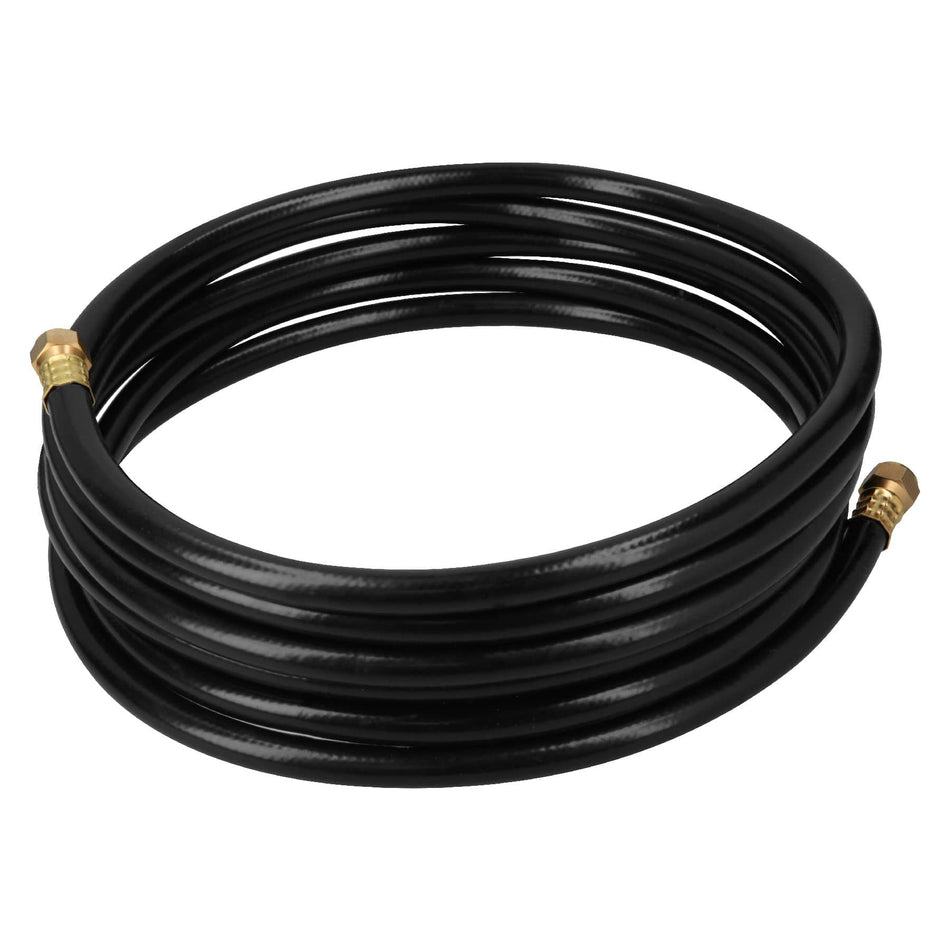 Manguera para gas, PVC negra, 3/8'x5 m, c/conexión, Foset Caja con 4, 40079