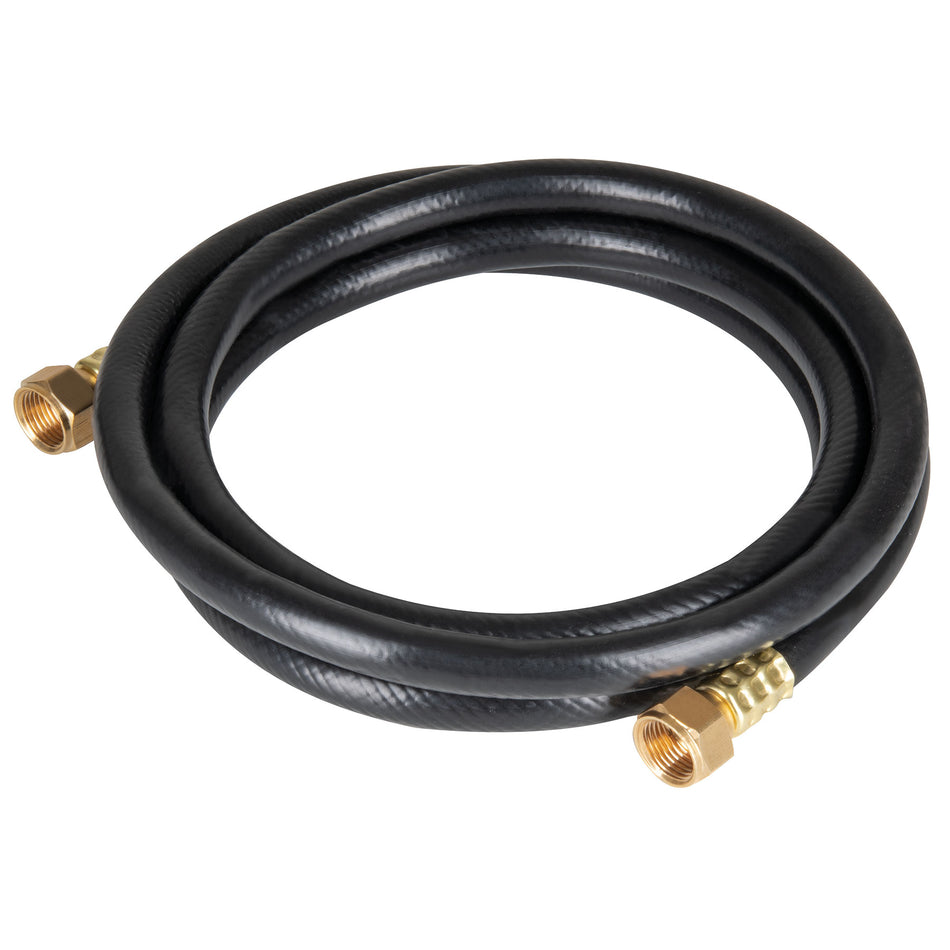 Manguera para gas, PVC negra, 3/8'x1.5 m, c/conexión, Foset Caja con 4, 40075