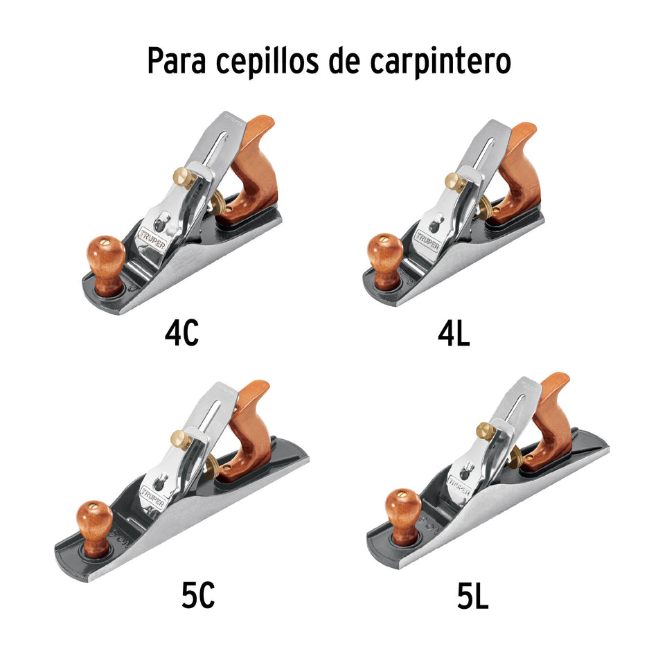 Perilla de madera para cepillos de carpintero, Truper Caja con 6, 12051