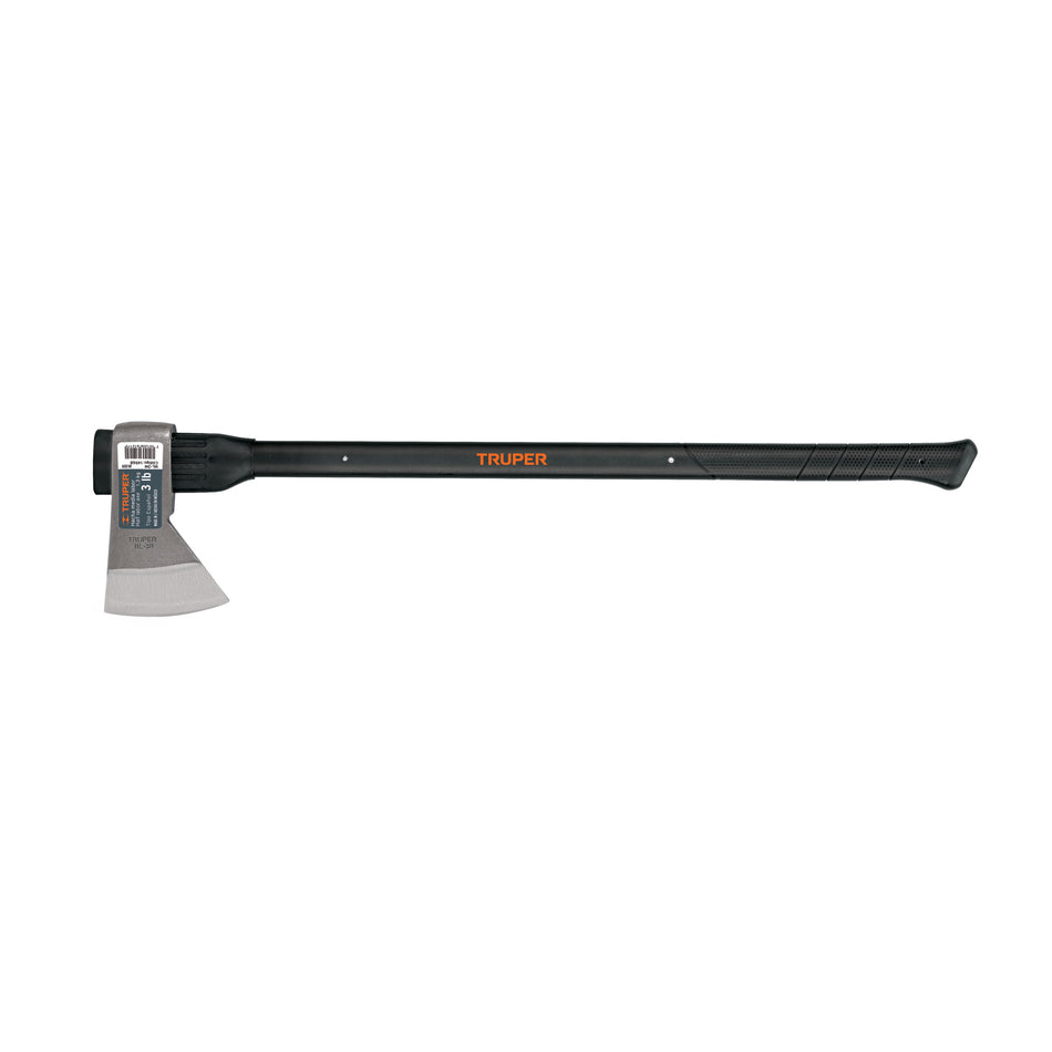 Hacha media labor 3 lb, mango de fibra de vidrio 36', TRUPER Caja con 2, 14968