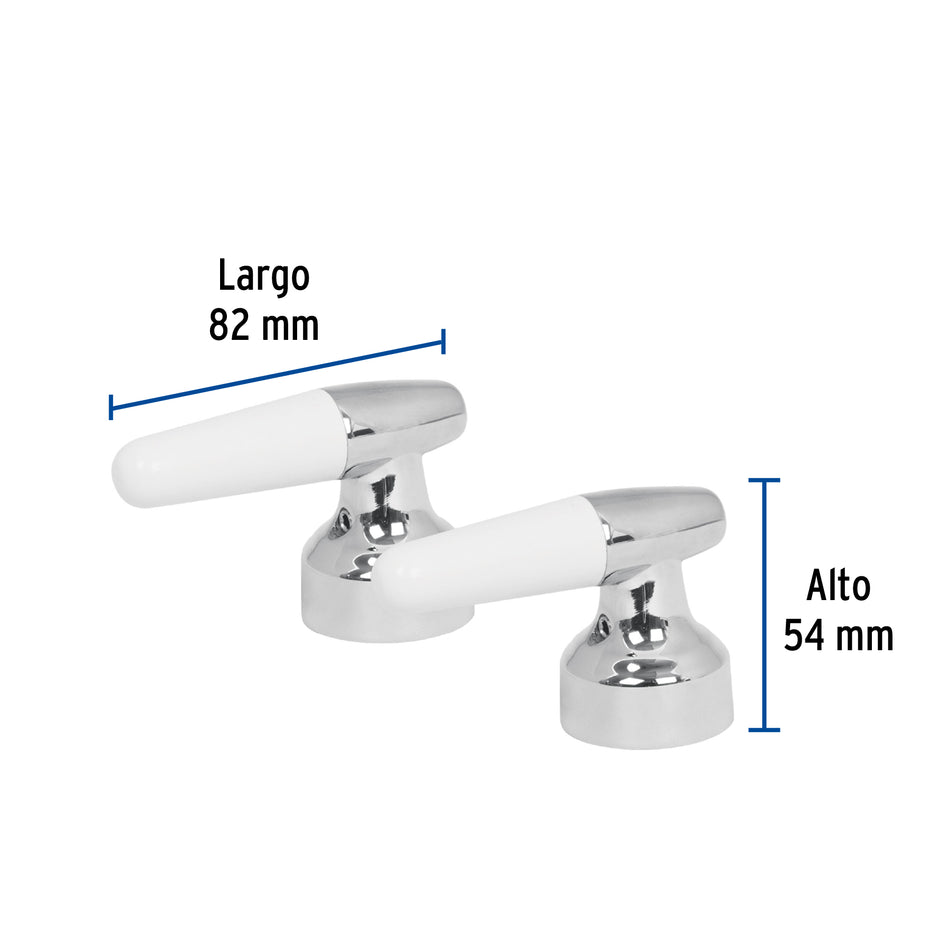 Juego de manerales cono p/lavabo-fregadero, cromo, Basic Caja con 4, 49214