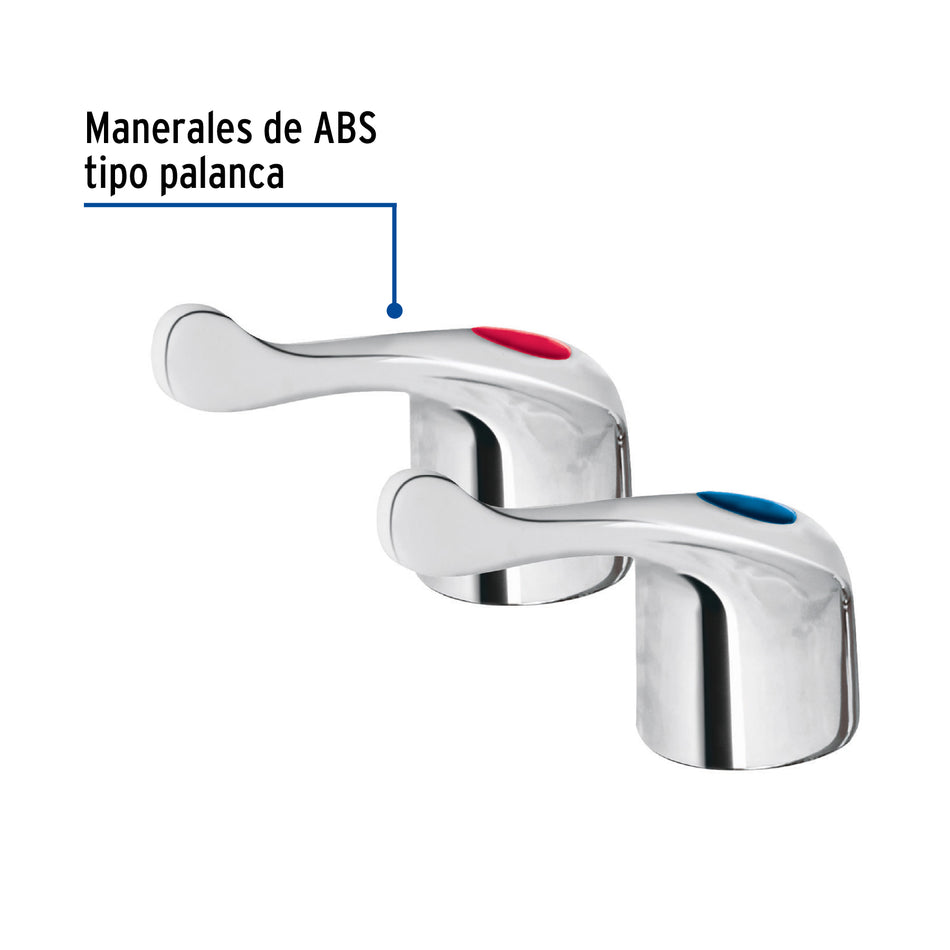 Juego de manerales de palanca p/lav-fregadero, cromo, Basic Caja con 4, 45518
