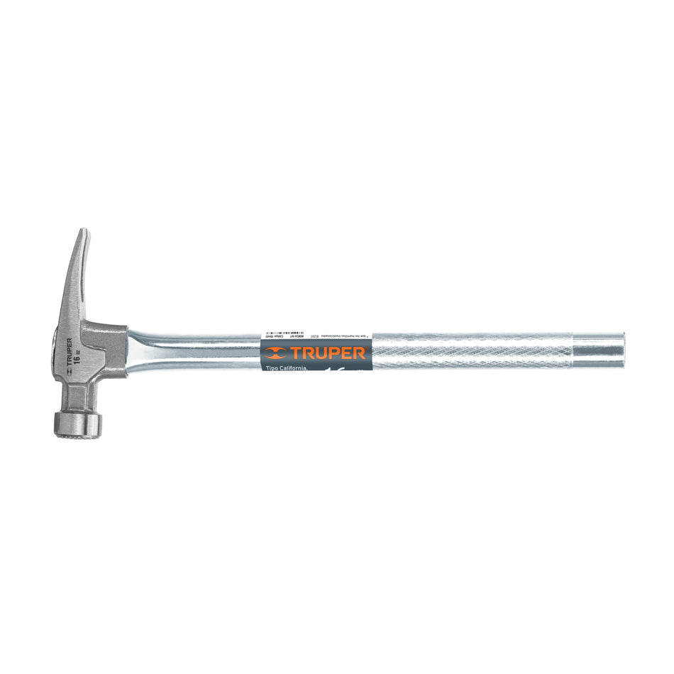 Martillo tubular 16 oz uña California Ripper, cara fresada Caja con 4, 10643