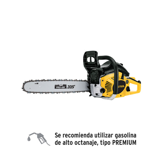 Motosierra 45 cc a gasolina con barra de 16', Pretul, 28248