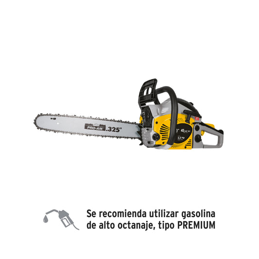 Motosierra 45 cc a gasolina con barra de 18', Pretul, 26017