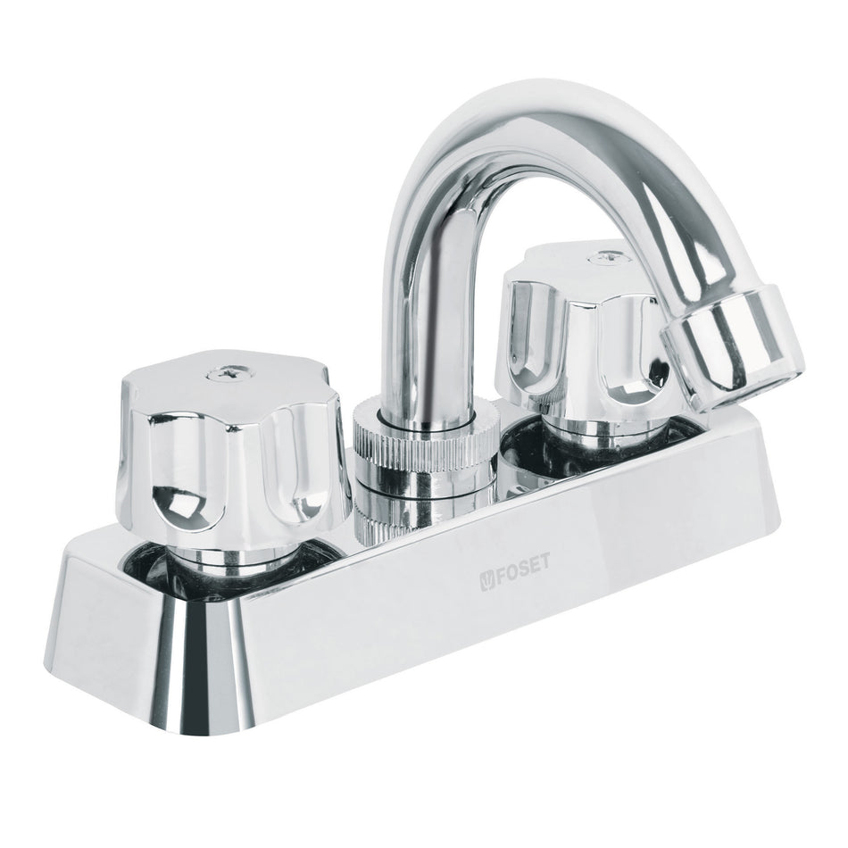 Mezcladora plástica 4' para lavabo, cuello curvo, hex Basic Caja con 2, 49282