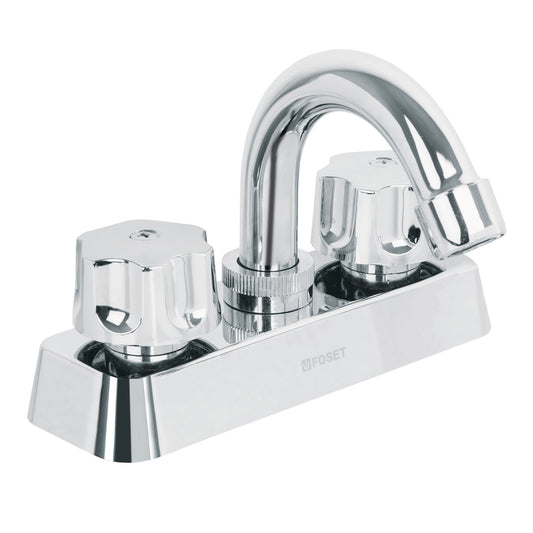 Mezcladora plástica 4' para lavabo, cuello curvo, hex Basic Caja con 2, 49282