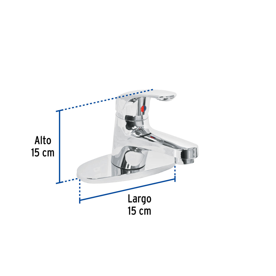 Monomando plástico para lavabo, nariz recta, Foset Basic Caja con 2, 49550