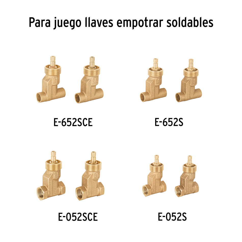 Juego de 2 manerales hex. metálicos para regadera, Basic Caja con 4, 49241