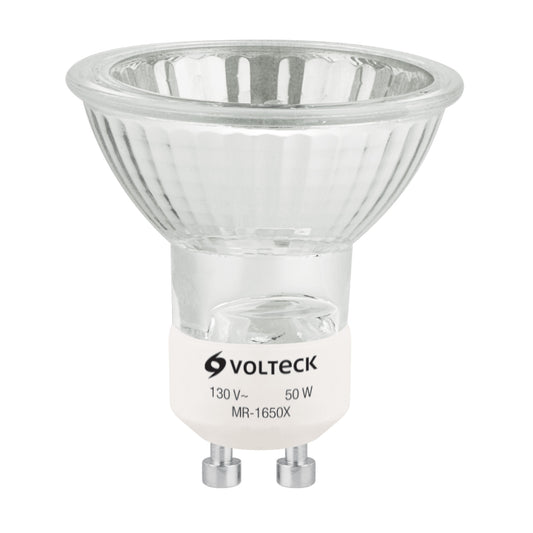 Lámpara de halógeno 50 W tipo MR 16 base GU10, Volteck Caja con 6, 48380