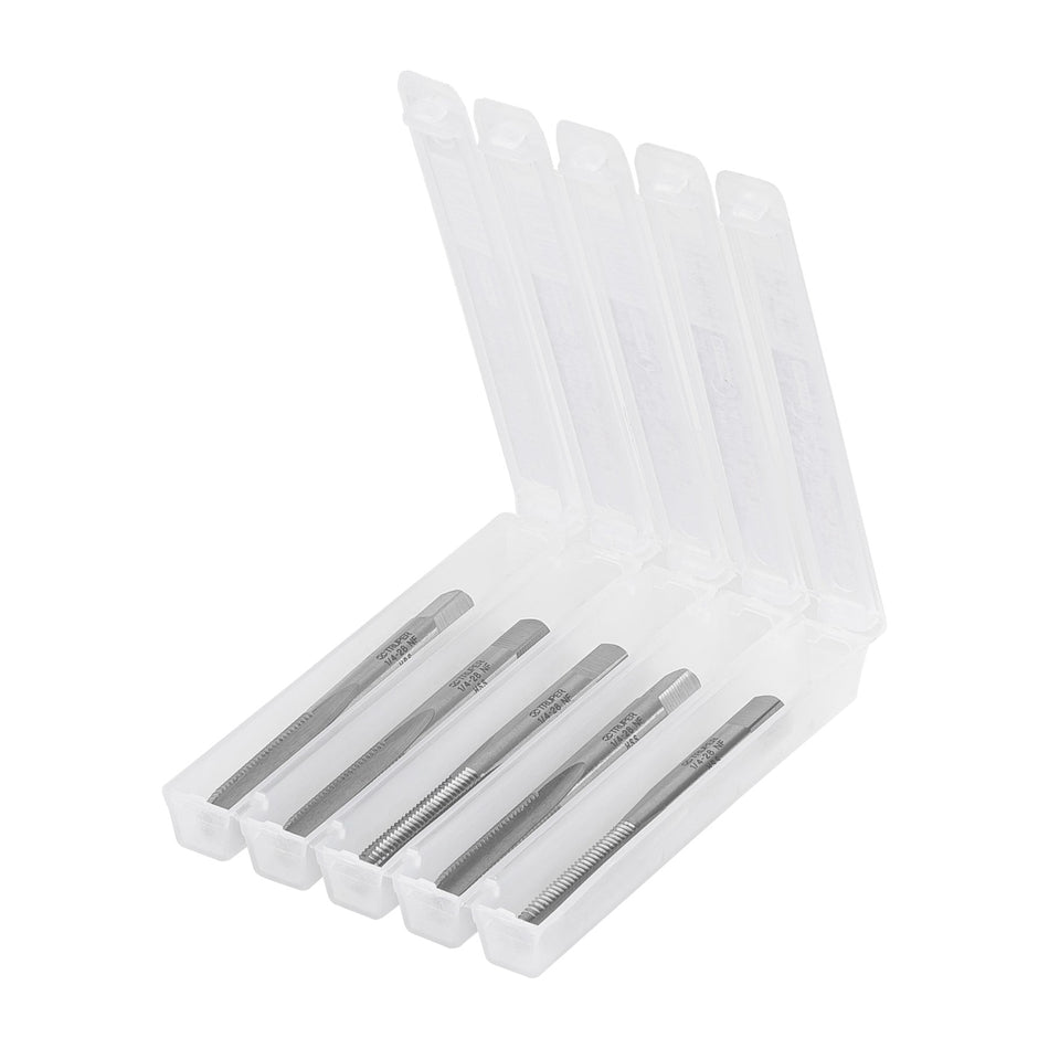 Machuelo semicónico 1/4' x 28 cuerda fina, Truper Caja con 5, 11406