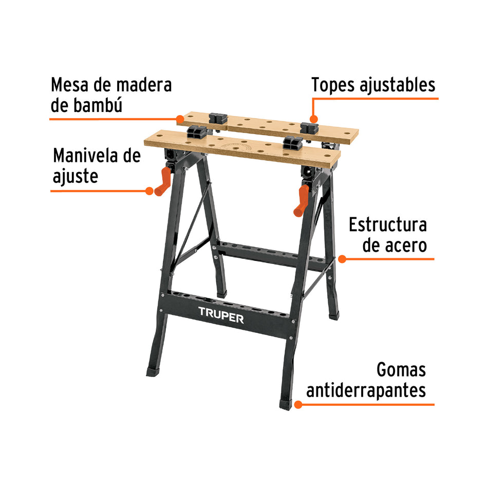 Mesa de trabajo, multiusos, Truper, 103318