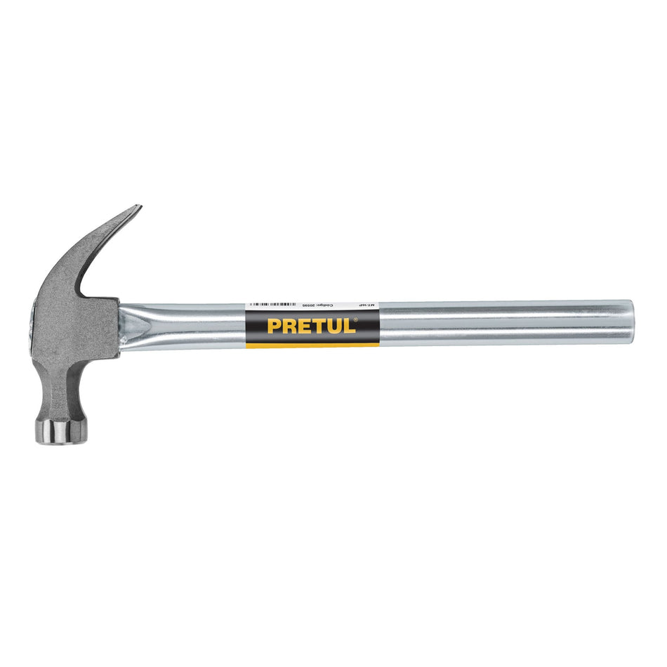 Martillo uña curva 16 oz, mango tubular, Pretul Caja con 4, 20595