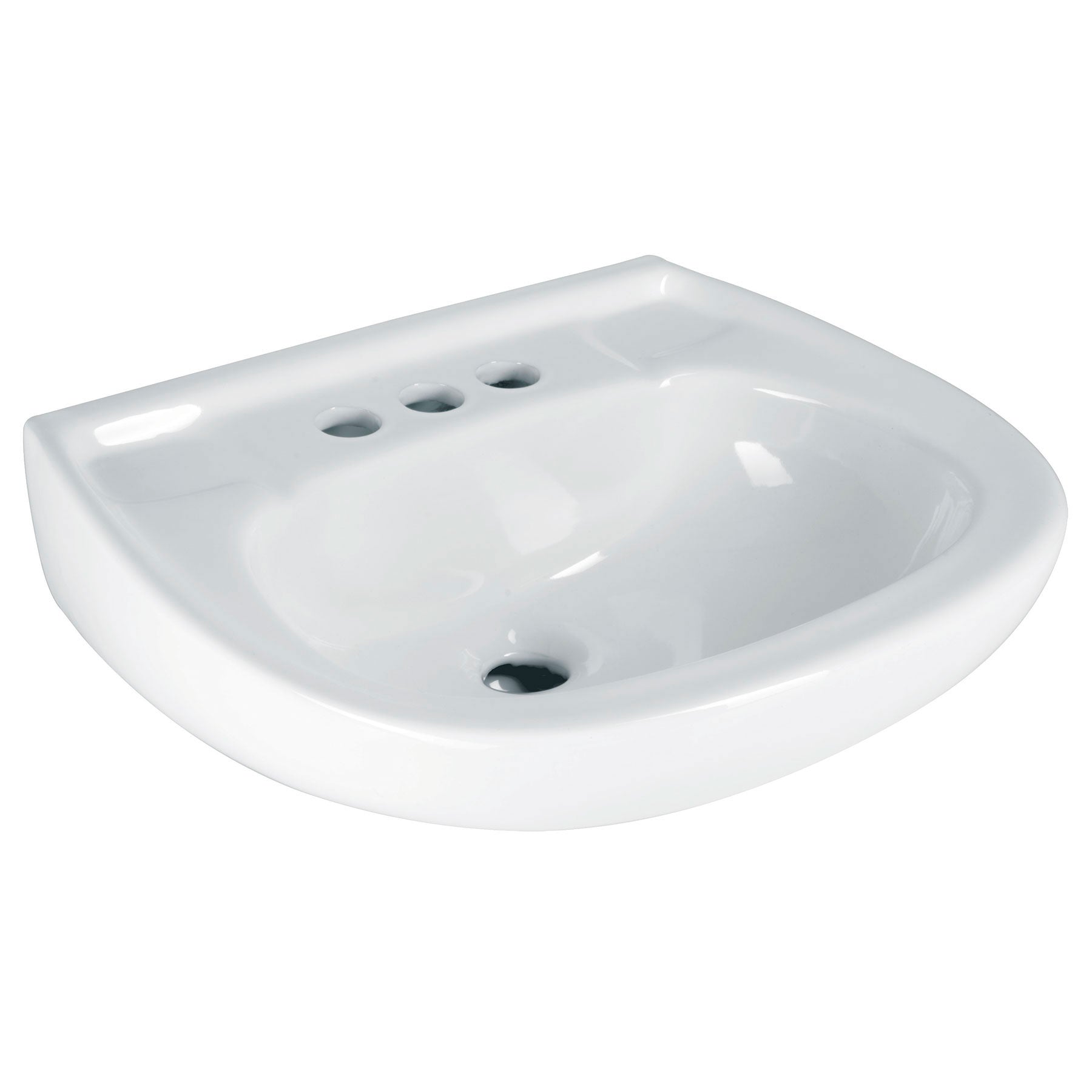 Lavabo cerámico con rebosadero, blanco, FOSET, 44002